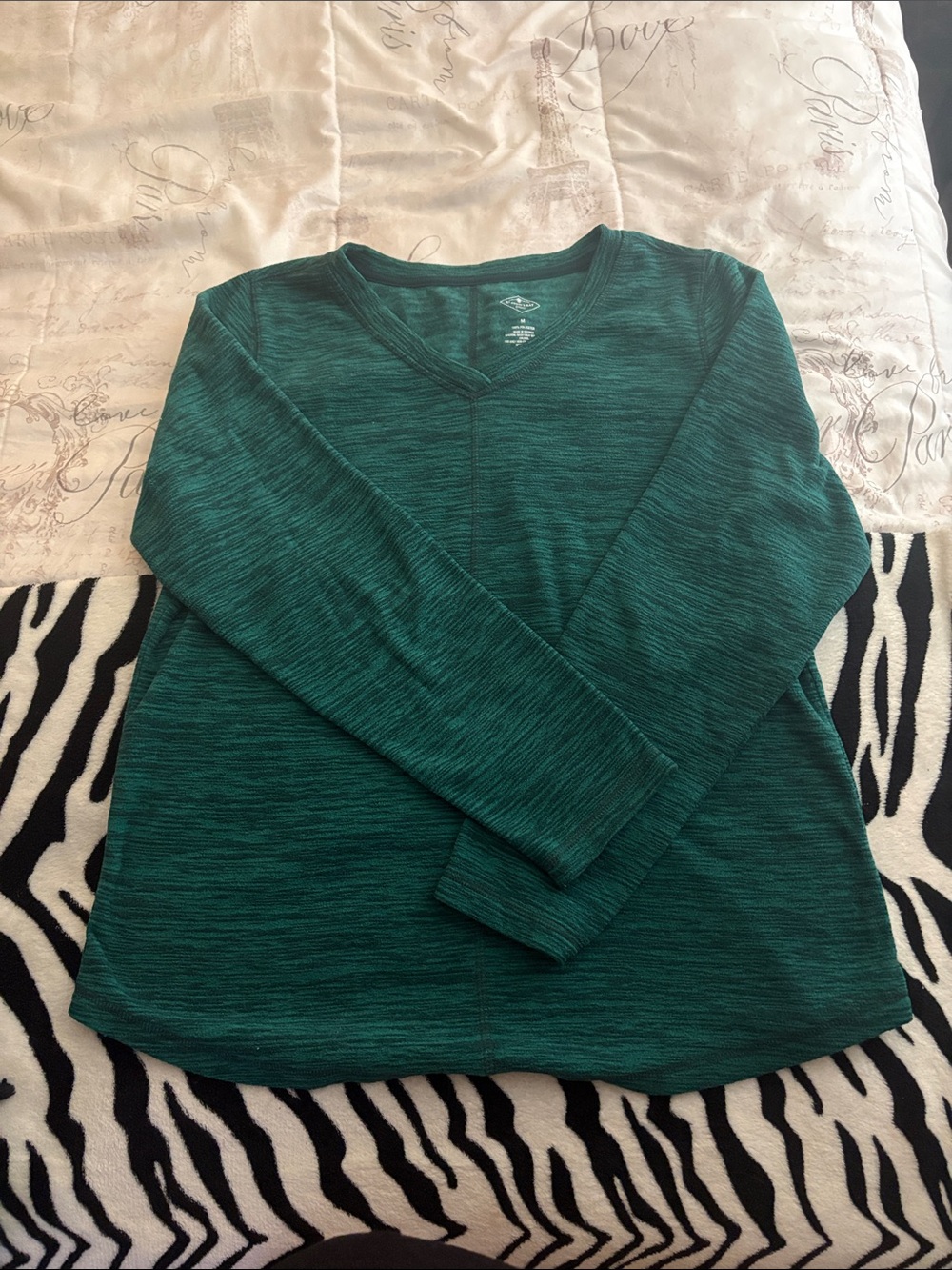St. John's Bay Women's Teal V-Neck Sweater